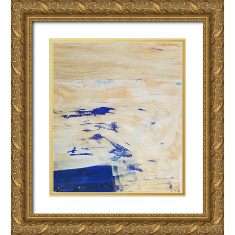 Double Brush Strokes Gold Ornate Wood Framed Art Print with Double Matting by Phillip, Jamie