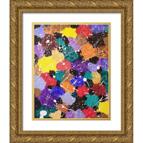 Drip Drop Color Pop 2 Gold Ornate Wood Framed Art Print with Double Matting by Phillip, Jamie