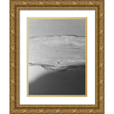 Black Space Line 2 Gold Ornate Wood Framed Art Print with Double Matting by Phillip, Jamie