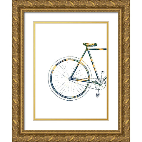 Bicycle Travel 3 Gold Ornate Wood Framed Art Print with Double Matting by Phillip, Jamie