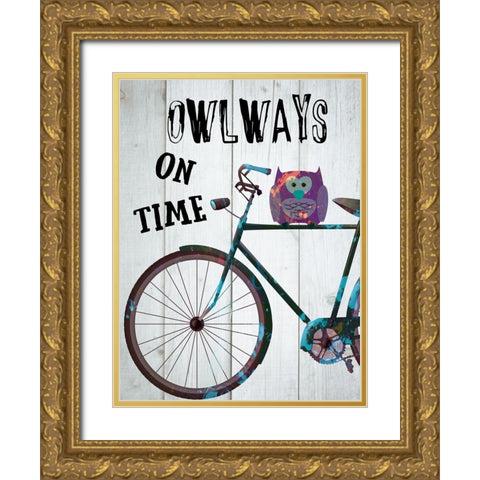 Bicycle Travel 7 Gold Ornate Wood Framed Art Print with Double Matting by Phillip, Jamie