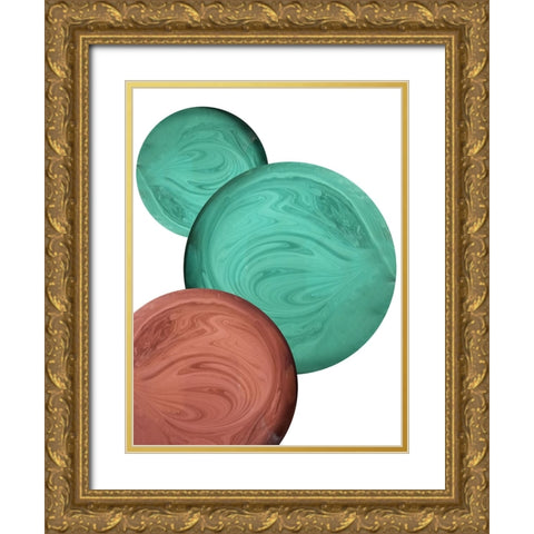 Marconi Circles Gold Ornate Wood Framed Art Print with Double Matting by Phillip, Jamie