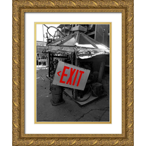 Exit Gold Ornate Wood Framed Art Print with Double Matting by Phillip, Jamie