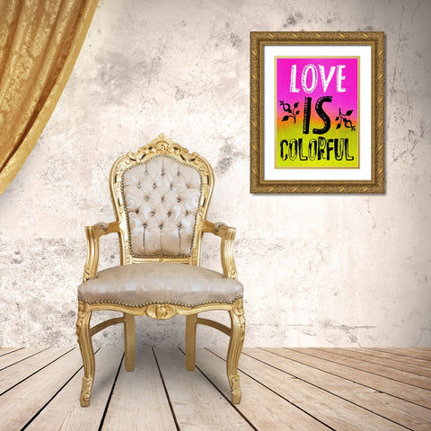 Colorful Love Gold Ornate Wood Framed Art Print with Double Matting by Phillip, Jamie