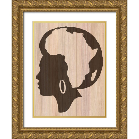 Mother Land Gold Ornate Wood Framed Art Print with Double Matting by Phillip, Jamie