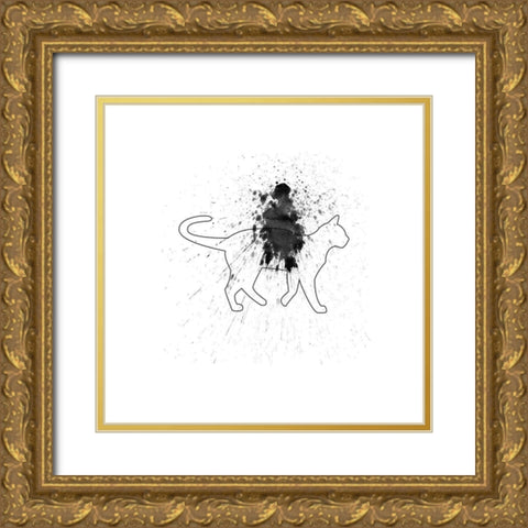 Catty Swag Gold Ornate Wood Framed Art Print with Double Matting by Phillip, Jamie