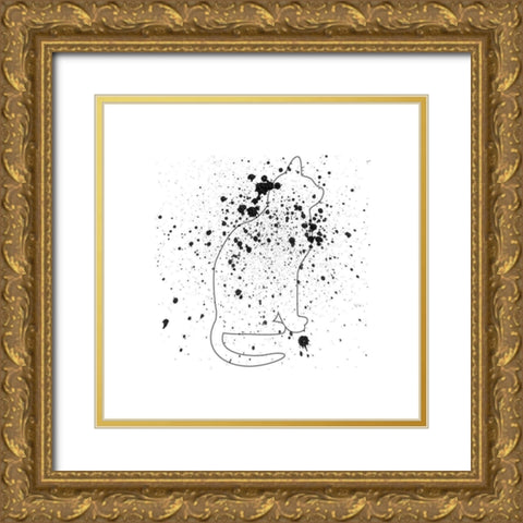 Catty Gold Ornate Wood Framed Art Print with Double Matting by Phillip, Jamie