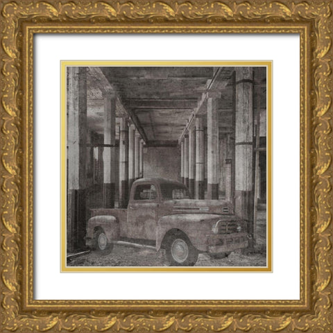 Retro Ride Gold Ornate Wood Framed Art Print with Double Matting by Phillip, Jamie