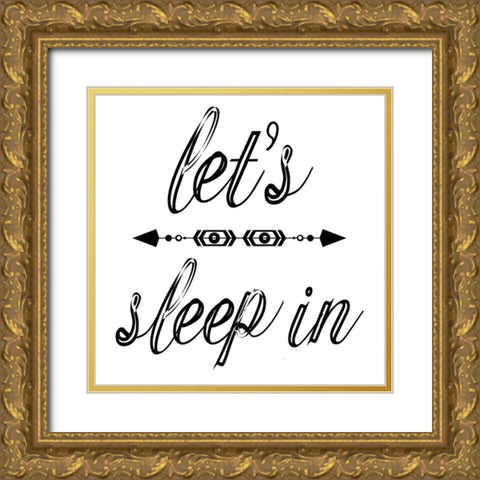 Sleep In Gold Ornate Wood Framed Art Print with Double Matting by Phillip, Jamie