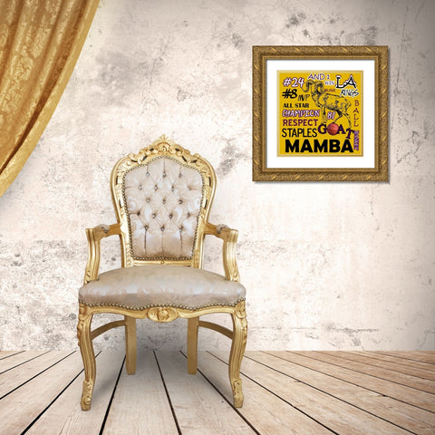 Mamba Gold Ornate Wood Framed Art Print with Double Matting by Phillip, Jamie