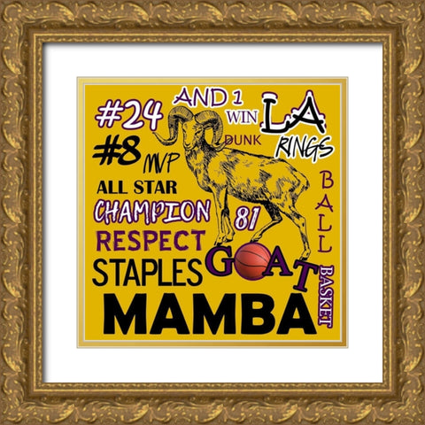 Mamba Gold Ornate Wood Framed Art Print with Double Matting by Phillip, Jamie