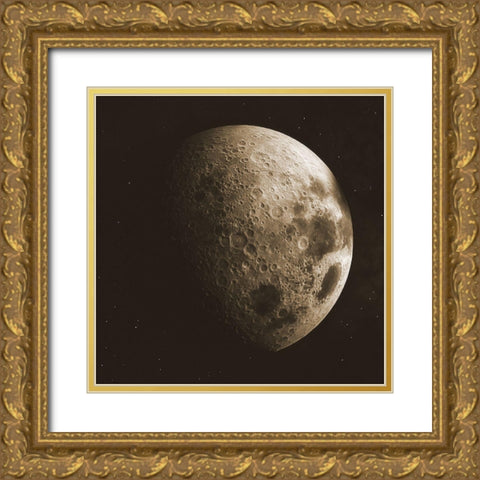 A Slice Of The Moon Gold Ornate Wood Framed Art Print with Double Matting by Phillip, Jamie