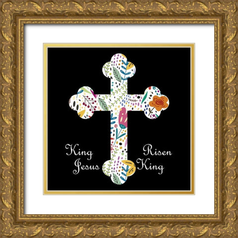 King Jesus Gold Ornate Wood Framed Art Print with Double Matting by Phillip, Jamie