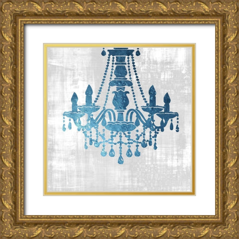 Chandelier Light Gold Ornate Wood Framed Art Print with Double Matting by Phillip, Jamie