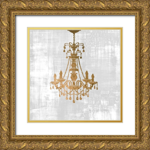 Chandelier Light 2 Gold Ornate Wood Framed Art Print with Double Matting by Phillip, Jamie