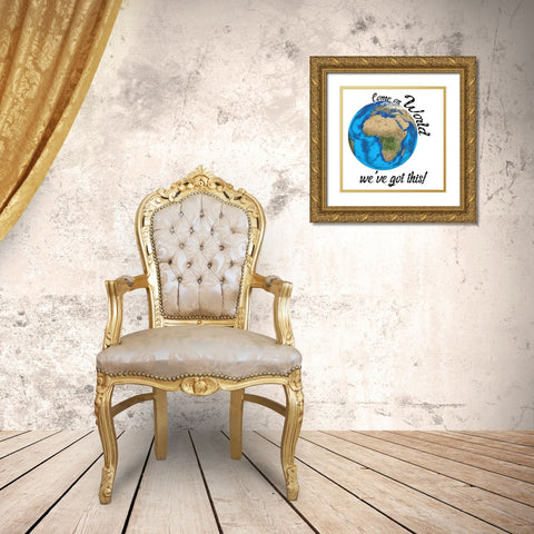 World 1 Gold Ornate Wood Framed Art Print with Double Matting by Phillip, Jamie