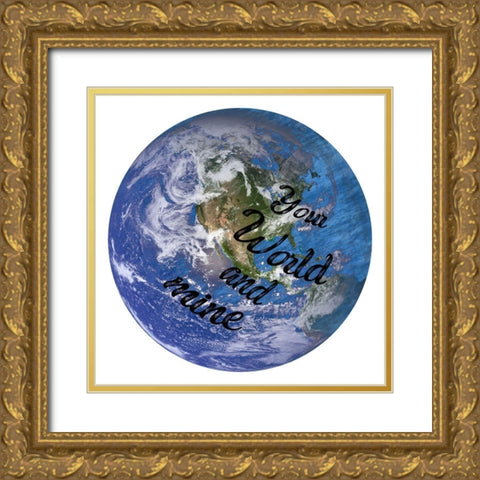 World 4 Gold Ornate Wood Framed Art Print with Double Matting by Phillip, Jamie