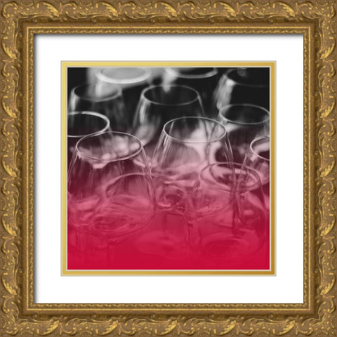 Wine 4 Gold Ornate Wood Framed Art Print with Double Matting by Phillip, Jamie