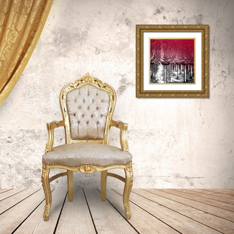 Wine 4 Gold Ornate Wood Framed Art Print with Double Matting by Phillip, Jamie
