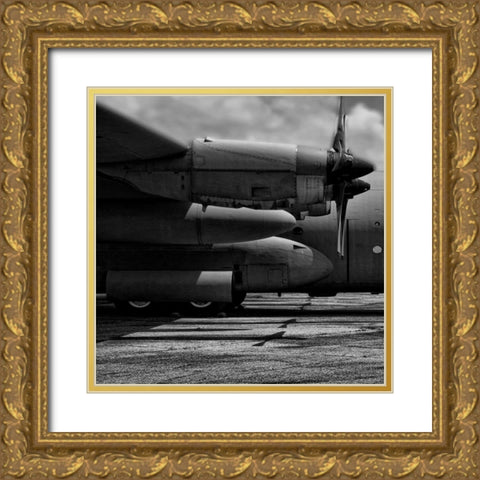 Air Plane 2 Gold Ornate Wood Framed Art Print with Double Matting by Phillip, Jamie