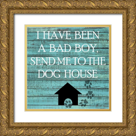 Dog House Gold Ornate Wood Framed Art Print with Double Matting by Phillip, Jamie
