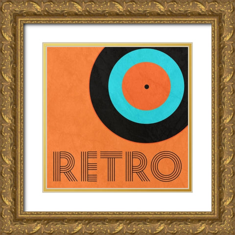 Retro Gold Ornate Wood Framed Art Print with Double Matting by Phillip, Jamie