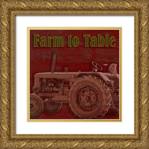 Farm To Table Gold Ornate Wood Framed Art Print with Double Matting by Phillip, Jamie