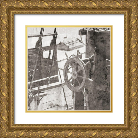 Nautical Voyage Gold Ornate Wood Framed Art Print with Double Matting by Phillip, Jamie