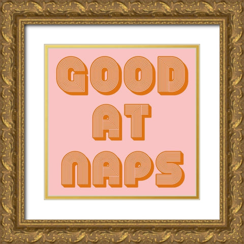 Naps Gold Ornate Wood Framed Art Print with Double Matting by Phillip, Jamie