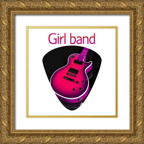 Girl Band Gold Ornate Wood Framed Art Print with Double Matting by Phillip, Jamie