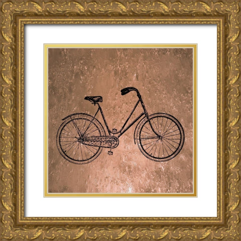 Metalic Bike Gold Ornate Wood Framed Art Print with Double Matting by Phillip, Jamie