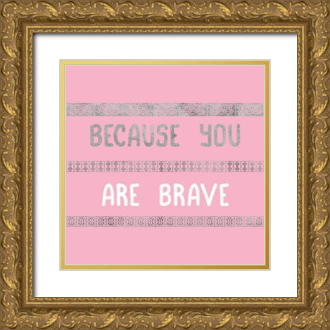 Brave One Gold Ornate Wood Framed Art Print with Double Matting by Phillip, Jamie
