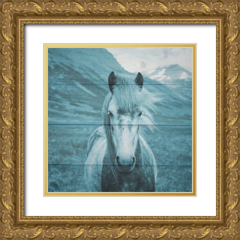 Roseta On The Farm Gold Ornate Wood Framed Art Print with Double Matting by Phillip, Jamie