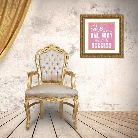 Success Gold Ornate Wood Framed Art Print with Double Matting by Phillip, Jamie