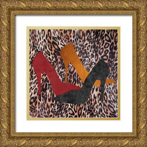 My Shoes 2 Gold Ornate Wood Framed Art Print with Double Matting by Phillip, Jamie