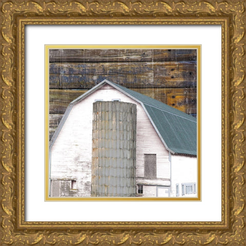 Farmhouse Gold Ornate Wood Framed Art Print with Double Matting by Phillip, Jamie