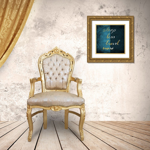 Travel More Gold Ornate Wood Framed Art Print with Double Matting by Phillip, Jamie