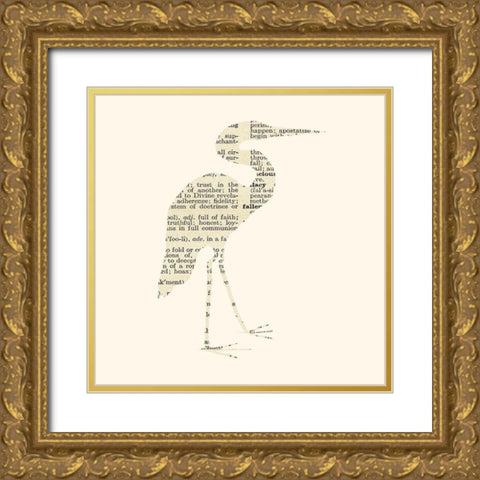 Fly By Words Gold Ornate Wood Framed Art Print with Double Matting by Phillip, Jamie