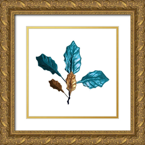 Golden Blue Gold Ornate Wood Framed Art Print with Double Matting by Phillip, Jamie