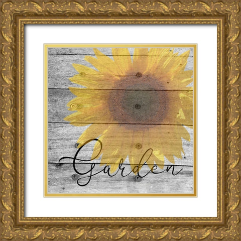 Sunflower 2 Gold Ornate Wood Framed Art Print with Double Matting by Phillip, Jamie