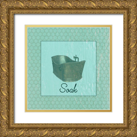 Bath Tub Gold Ornate Wood Framed Art Print with Double Matting by Phillip, Jamie