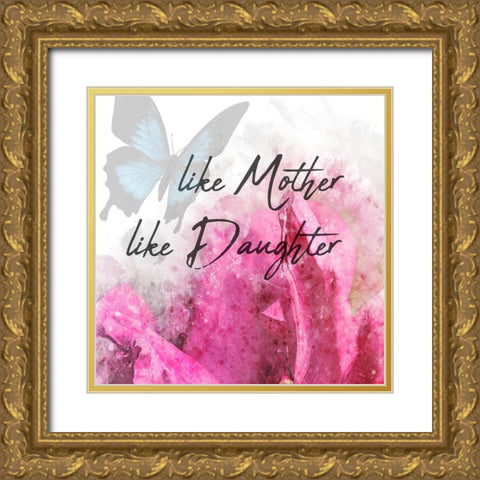 Mother Daughter Gold Ornate Wood Framed Art Print with Double Matting by Phillip, Jamie