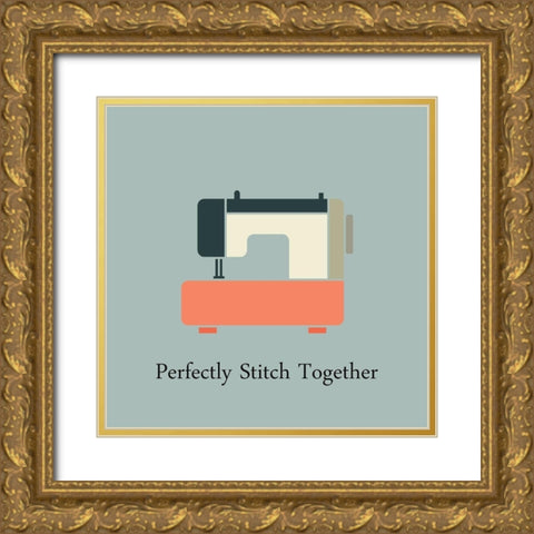 Sewing Gold Ornate Wood Framed Art Print with Double Matting by Phillip, Jamie