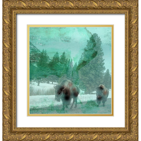 Migration Gold Ornate Wood Framed Art Print with Double Matting by Phillip, Jamie