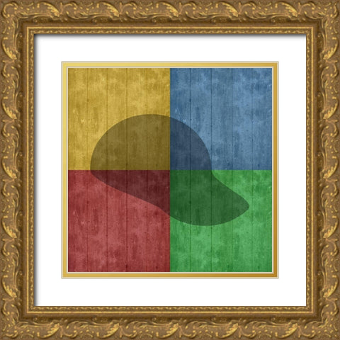 Baseball 2 Gold Ornate Wood Framed Art Print with Double Matting by Phillip, Jamie