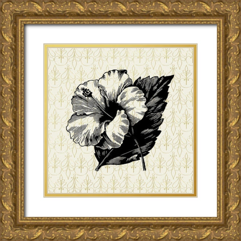 Black Silk 2 Gold Ornate Wood Framed Art Print with Double Matting by Phillip, Jamie