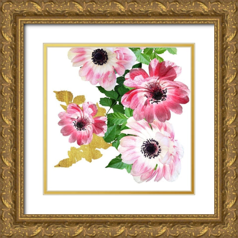 Rose Garden 1 Gold Ornate Wood Framed Art Print with Double Matting by Phillip, Jamie