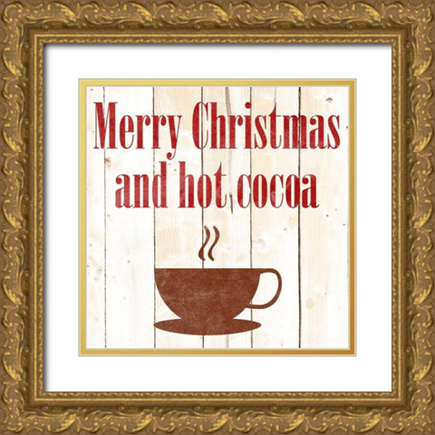Hot Chocolate Gold Ornate Wood Framed Art Print with Double Matting by Phillip, Jamie