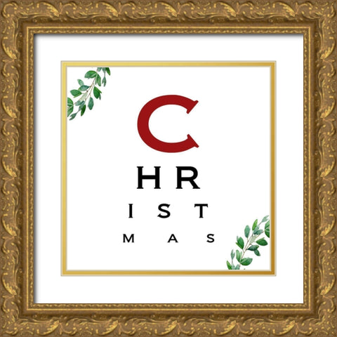 Christmas Gold Ornate Wood Framed Art Print with Double Matting by Phillip, Jamie