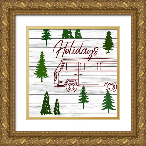 Cristmas Travels 2 Gold Ornate Wood Framed Art Print with Double Matting by Phillip, Jamie
